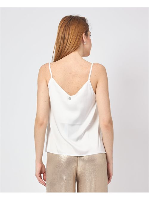 Top in raso Markup con scollo a V MARKUP | MW861301OFF WHITE